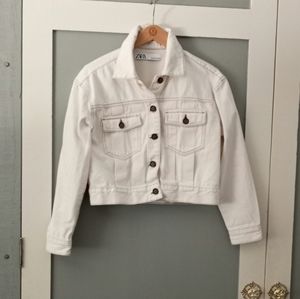 Zara White Jean Jacket